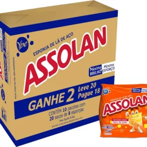 LÃ DE AÇO ASSOLAN 45G LEVE 20 PAGUE 18